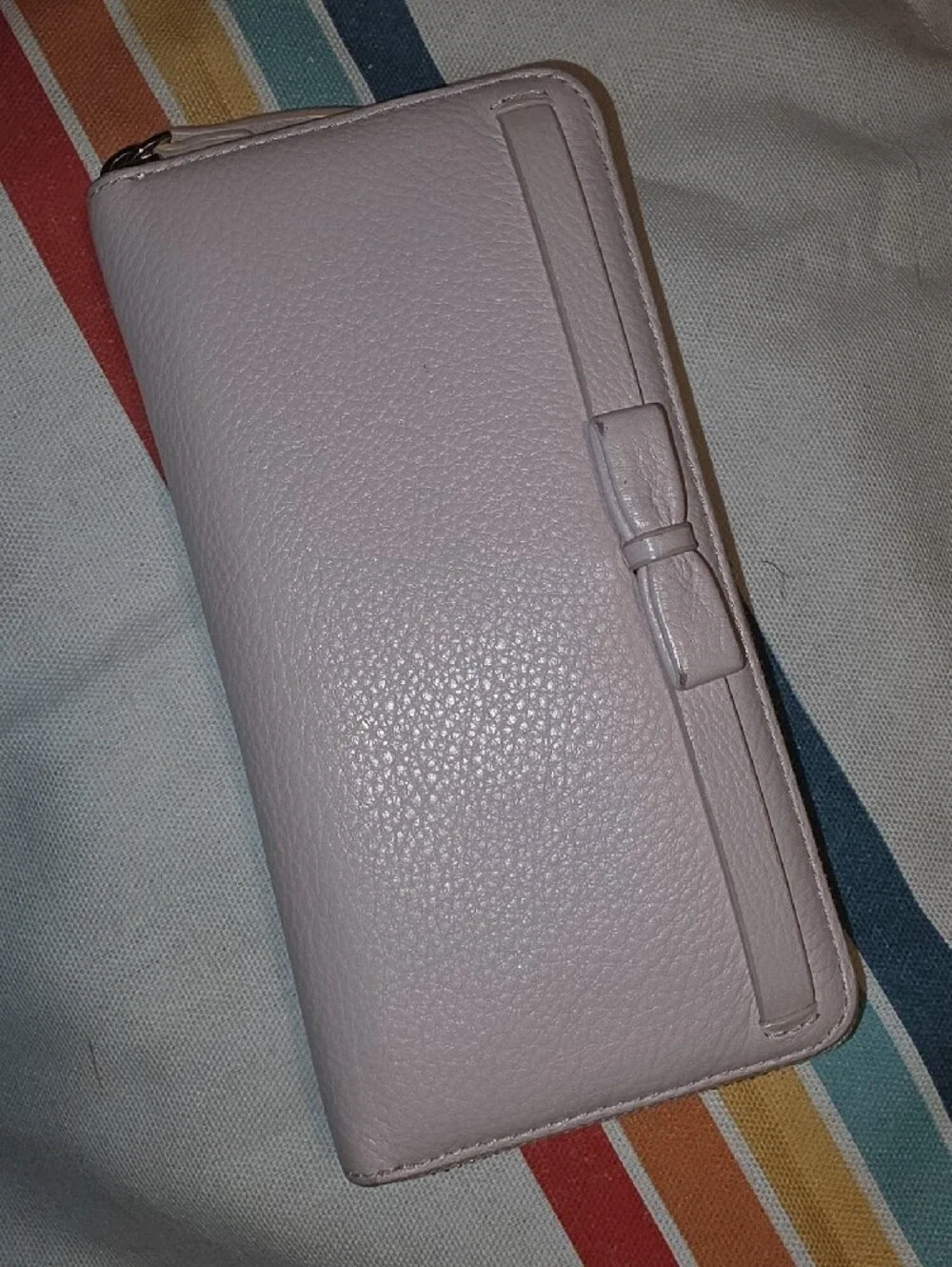 kate spade ♠️ Blush Pink Pebbled Zip Wallet